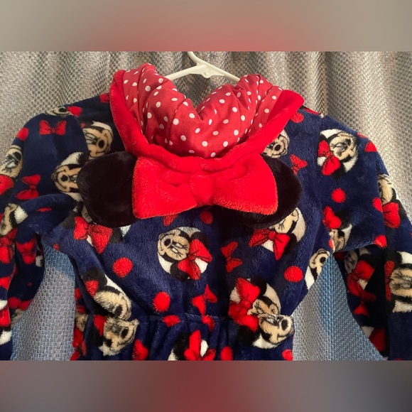 New Disney Minnie Mouse Girls Robe 4T - Picture 2 of 7